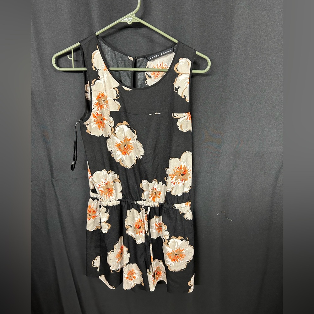 Ivanka Trump Black and Floral Romper